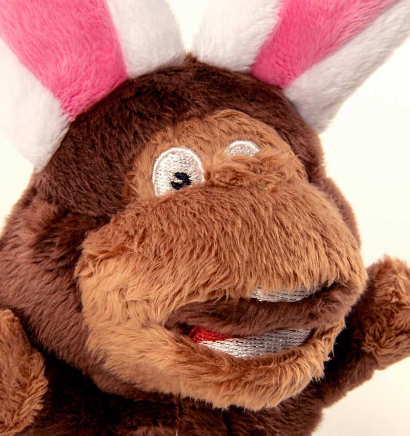 goDog Flips Monkey-Rabbit Silent Squeak Plush Dog Toy, Chew Guard Technology - Brown, Large - Image 5